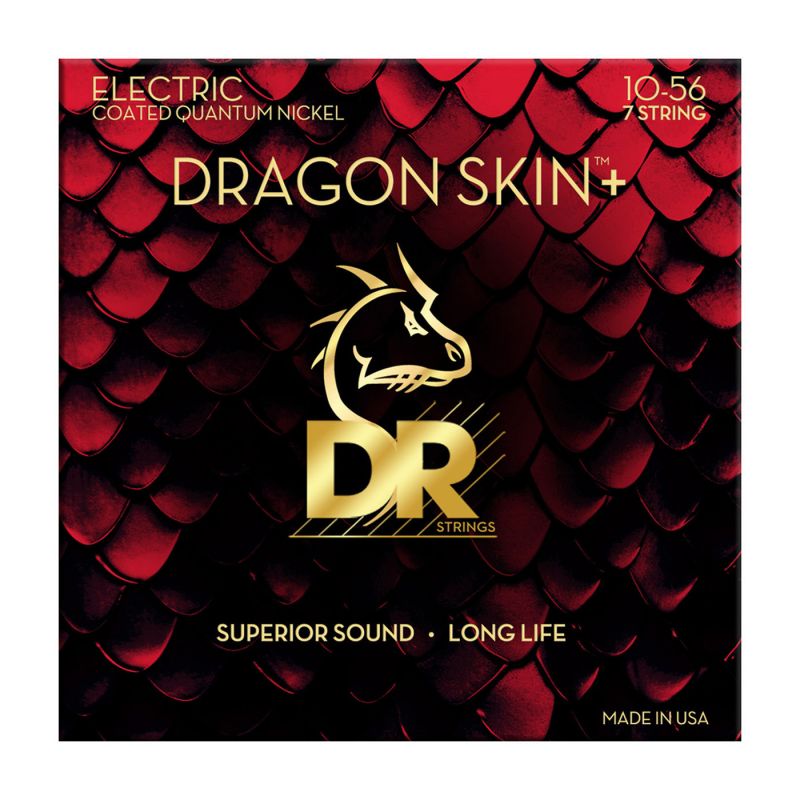 Набор струн DR Strings DRAGON SKIN+ Electric - Medium 7-String (10-56)